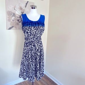 Alfani BlueMulti Sleeveless Midi Dress